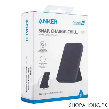 anker power core snap charge chill 622 magnetic battery, black, a1611h11 image2