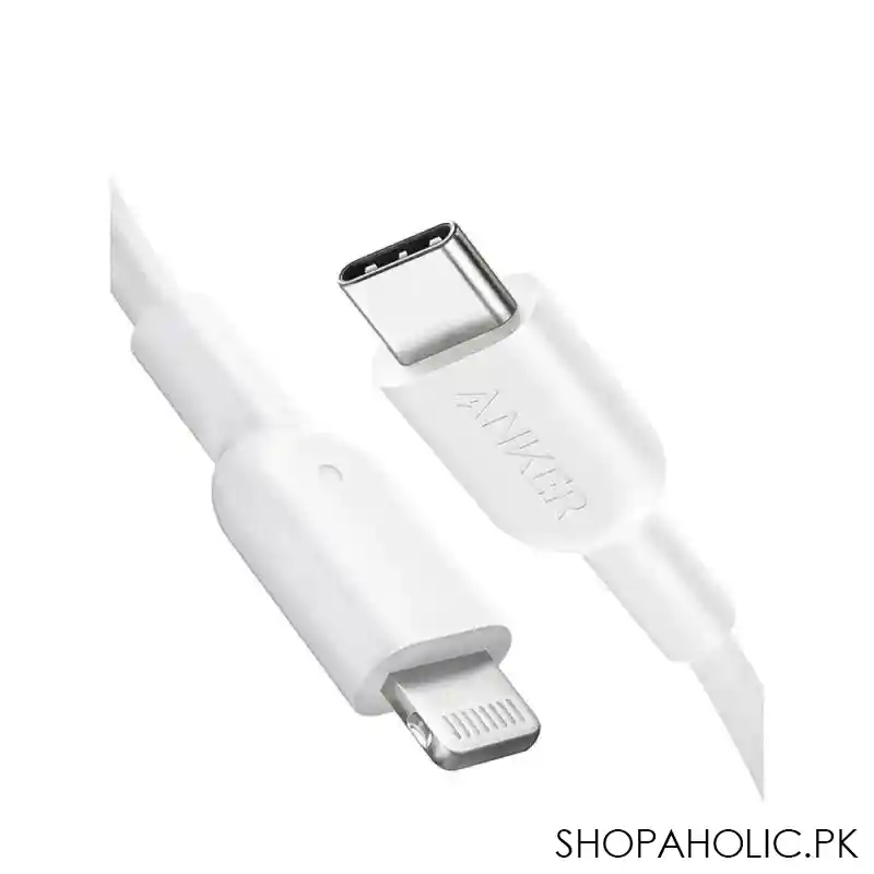 anker power line iii usb c cable with lightning connector, made for iphone, ipad, ipod, white image2
