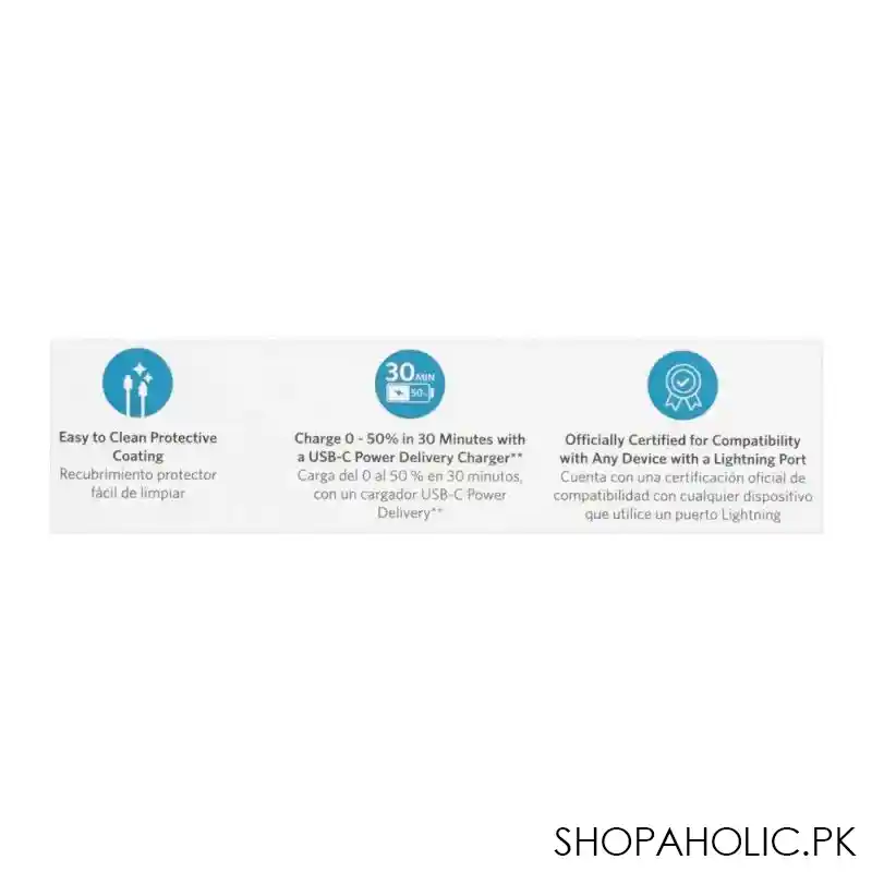 anker power line iii usb c cable with lightning connector, made for iphone, ipad, ipod, white image5