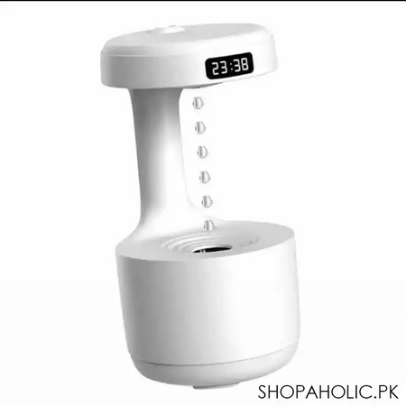 anti gravity water droplets air humidifier with clock image3