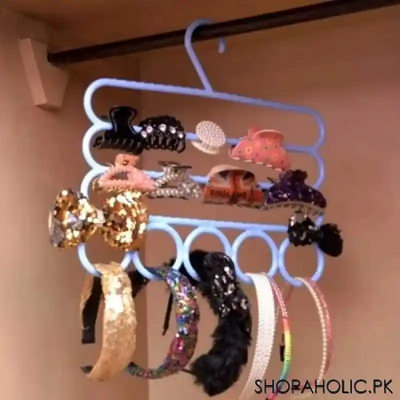 anti slip 3 layers and 5 hole scarf hanger image2