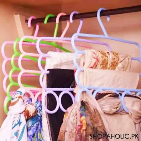 anti slip 3 layers and 5 hole scarf hanger image3