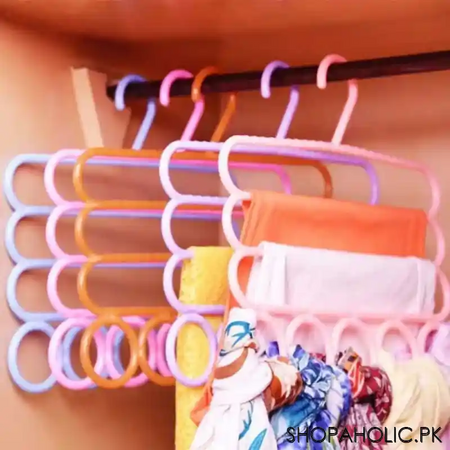 anti slip 3 layers and 5 hole scarf hanger image4