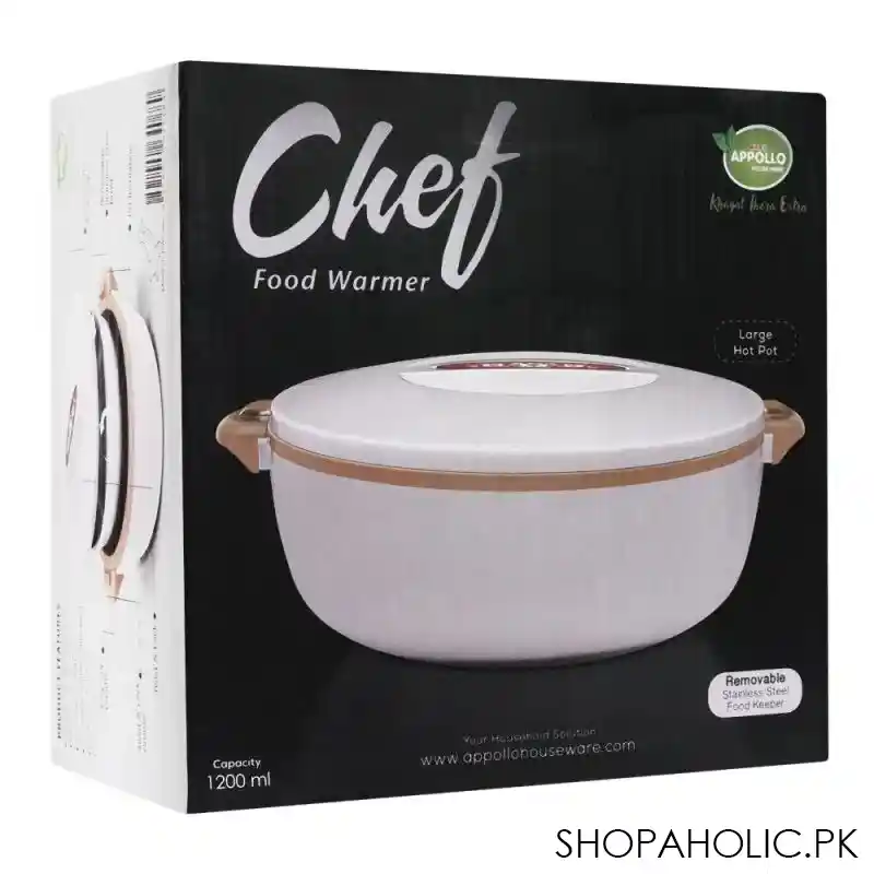 appollo chef hot pot, medium, 1200ml, cream image3