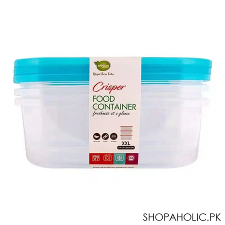 appollo crisper food container 3's set, turkish, 4 liters main image