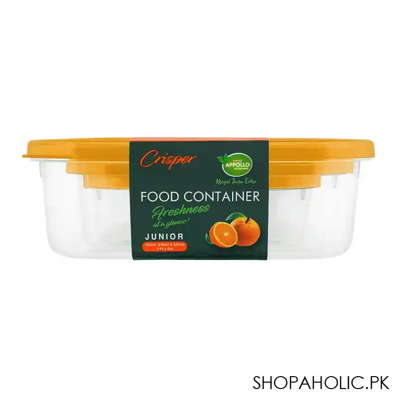 Appollo Crisper Junior Set, 3 Piece Set, Orange - Image 2