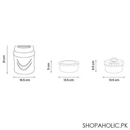 appollo double layer lunch box with 2 steel bowls and 1 salad bowl for office lunch carrier box image6