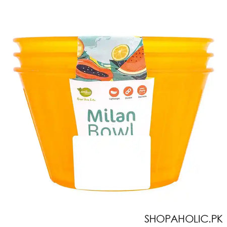 Appollo Milan Bowl, 3-Pack Set, Orange, 250ml - Main Image