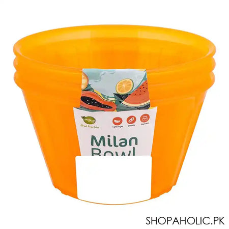 Appollo Milan Bowl, 3-Pack Set, Orange, 250ml - Image 2