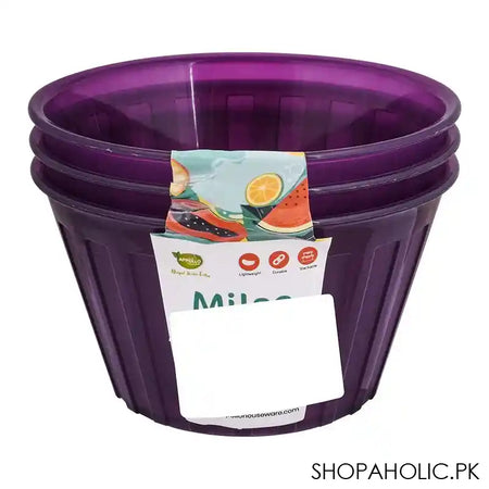 Appollo Milan Bowl, 3-Pack Set, Purple, 250ml - Main Image