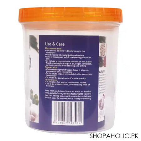 Appollo Smart Jar, Medium, 550ml, Orange - Image 2