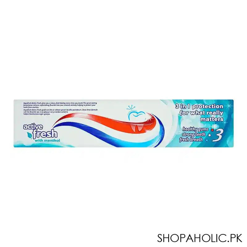 Aqua Fresh Active Fresh With Menthol Tooth Paste Value Pack, 100ml - Image 4