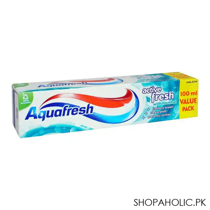 Aqua Fresh Active Fresh With Menthol Tooth Paste Value Pack, 100ml - Main Image