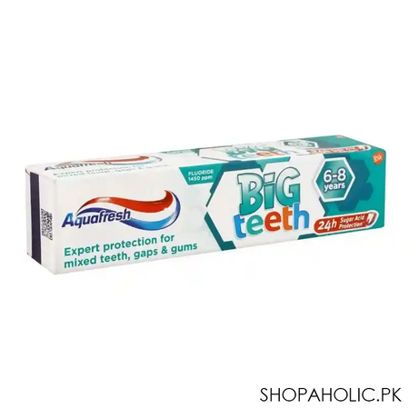 aquafresh big teeth 6 8 years toothpaste, 50ml main image