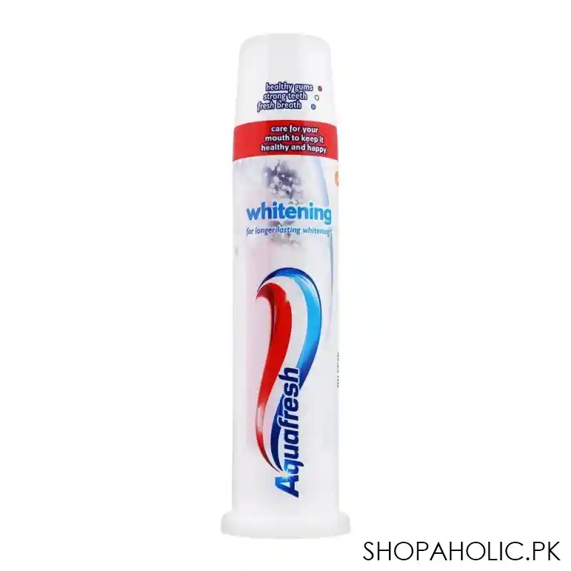 aquafresh whitening triple protection toothpaste, pump, 100ml main image