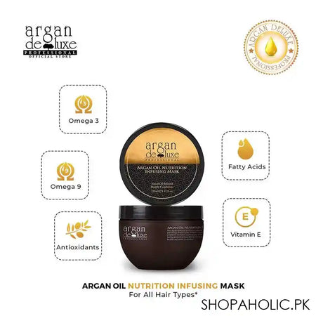 Argan De Luxe Argan Oil Nutrition Infusing Mask, 250ml - Image 3