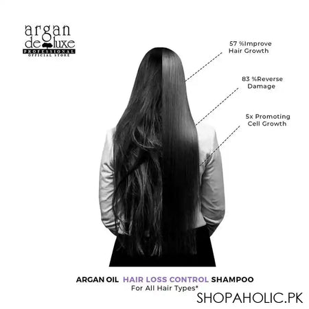 Argan De Luxe Hair Loss Control Shampoo, Improves Thinning Hair, 300ml - Image 7