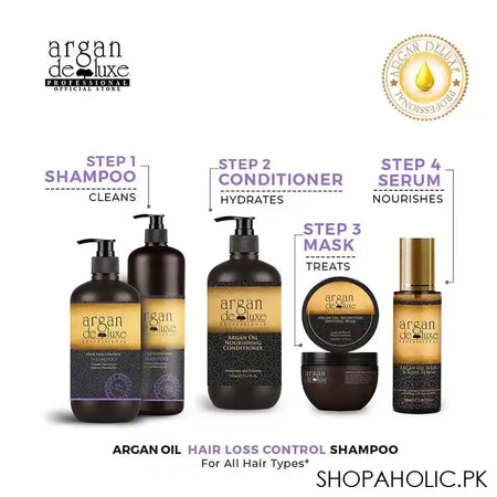 Argan De Luxe Hair Loss Control Shampoo, Improves Thinning Hair, 300ml - Image 8