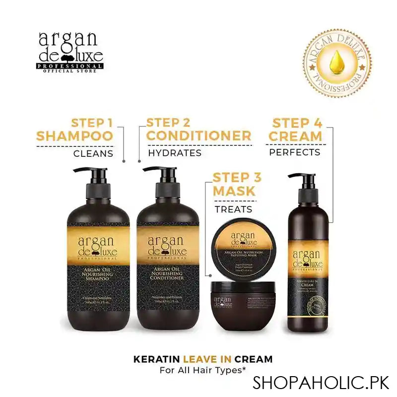 Argan De Luxe Keratin Leave In Cream, Non-Drying & Anti-Frizz, 240ml - Image 6