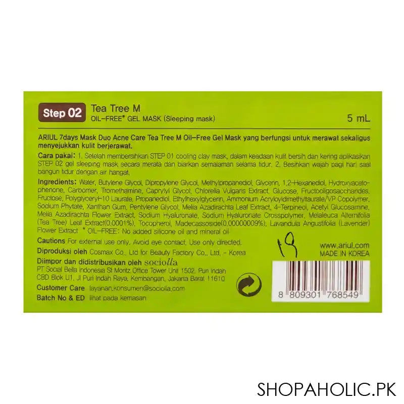 Ariul 7 Days 2-In-1 Acne Care Night Mask Duo, 2 x 5ml - Image 4