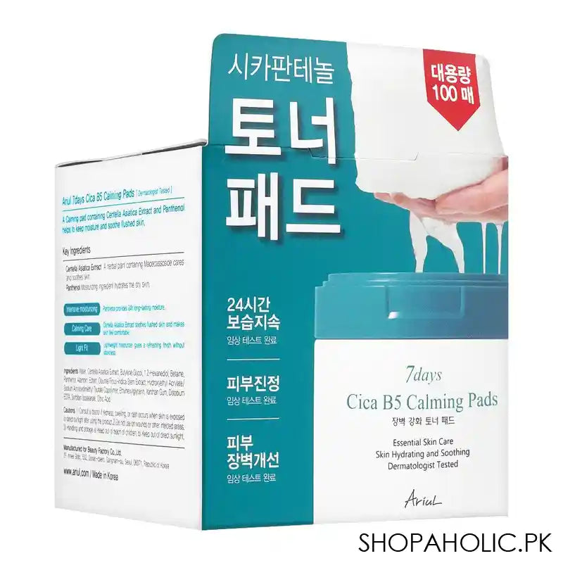 Ariul 7 Days Cica B5 Calming 100-Pads, 135ml - Image 2