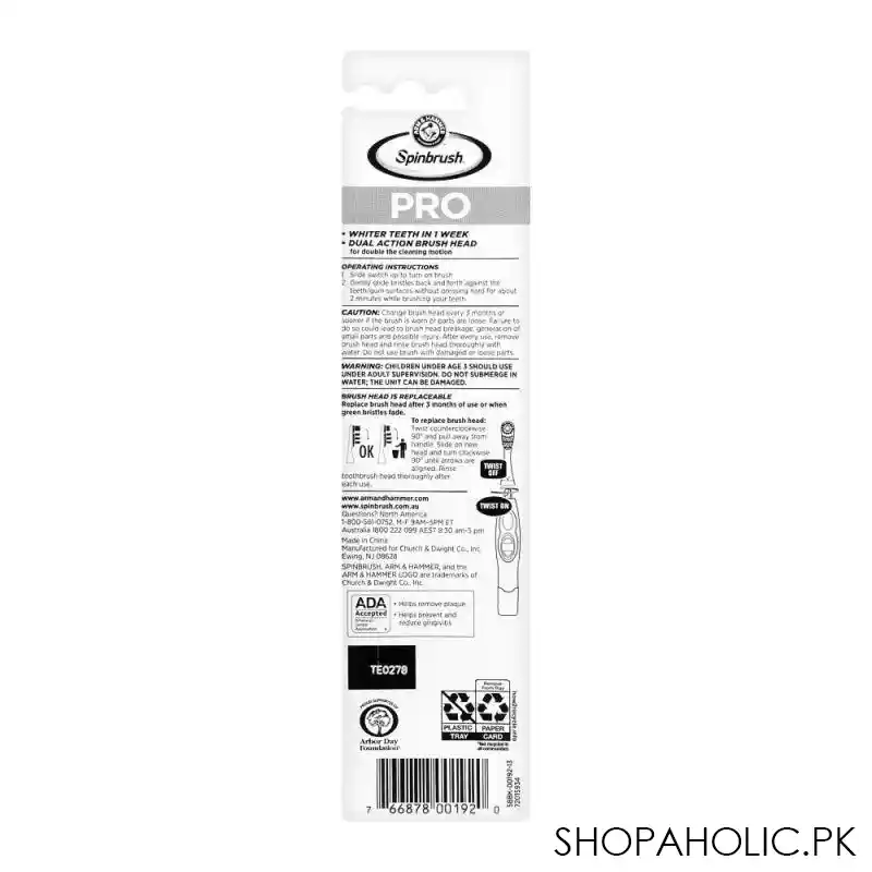 arm & hammer pro white soft spin brush refill, 2 pack image2