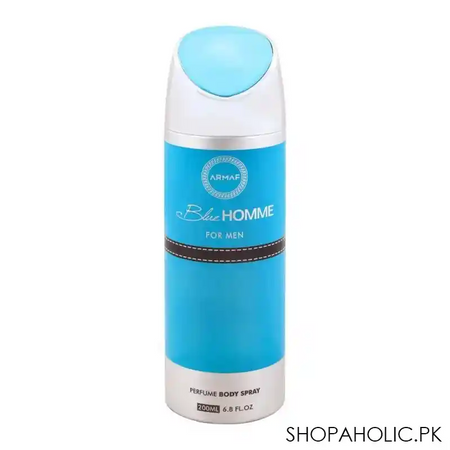armaf blue homme for men deodorant body spray, 200ml main image