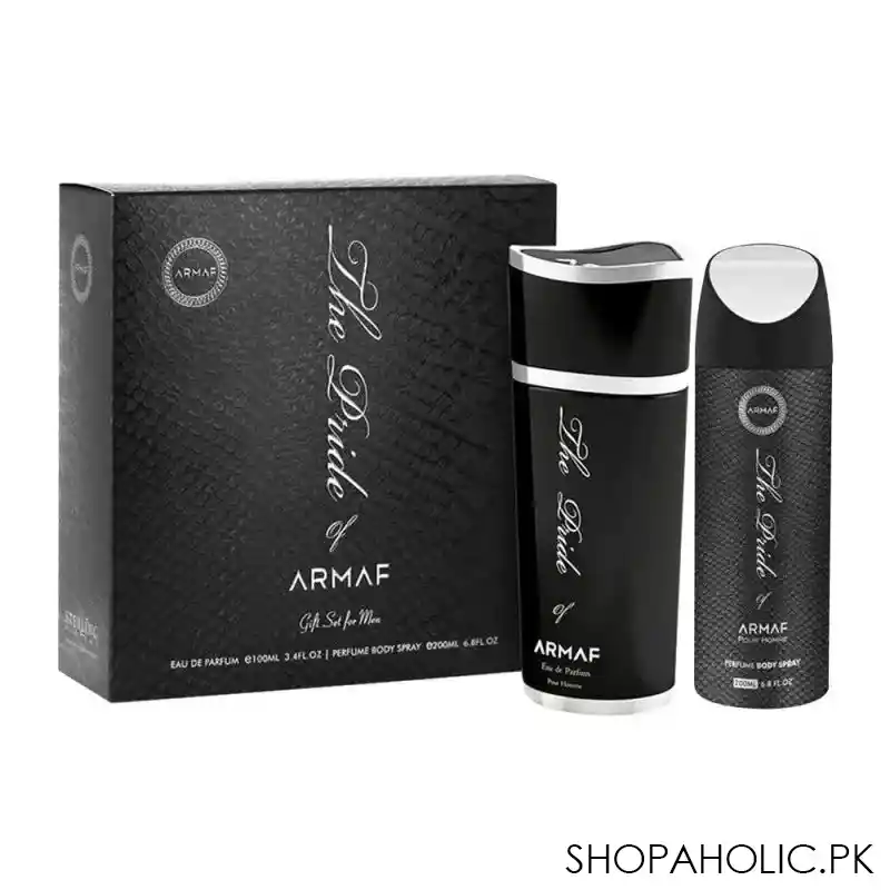 armaf the pride gift set for men, eau de parfum 100ml + body spray, 200ml main image