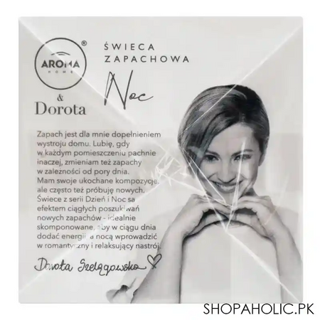 aroma home & dorota noc scented candle, 155g image3