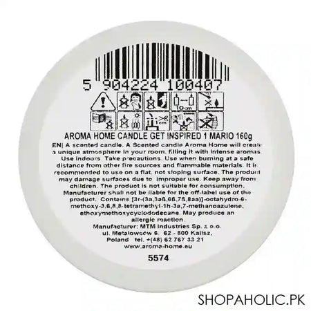Aroma Home Get Inspired 1 Mario Woody Aquatic Scented Candle, 160g - Image 2