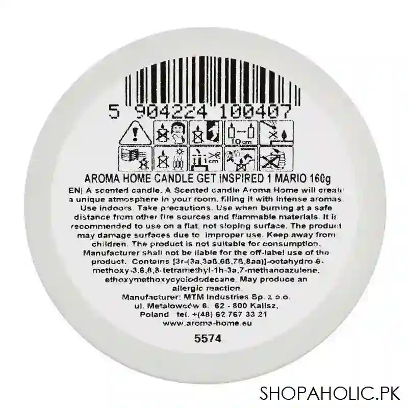 Aroma Home Get Inspired 1 Mario Woody Aquatic Scented Candle, 160g - Image 2