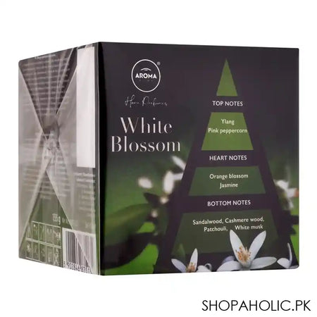 Aroma Home White Blossom Scented Candle, 155g - Main Image