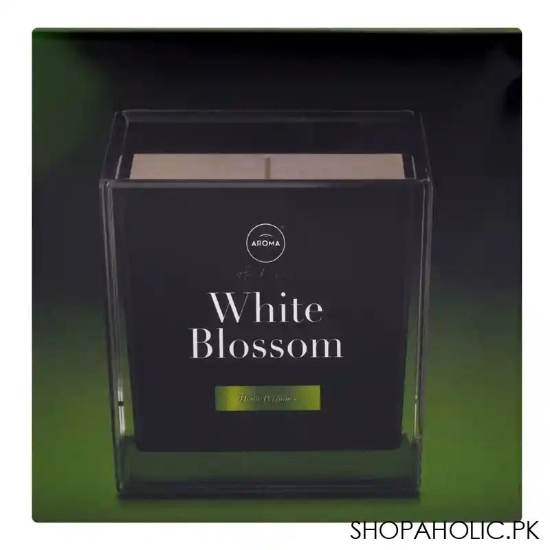 Aroma Home White Blossom Scented Candle, 155g - Image 4