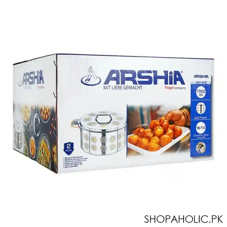 arshia stainless steel hotpot, 7500ml, hp110 2712 image2