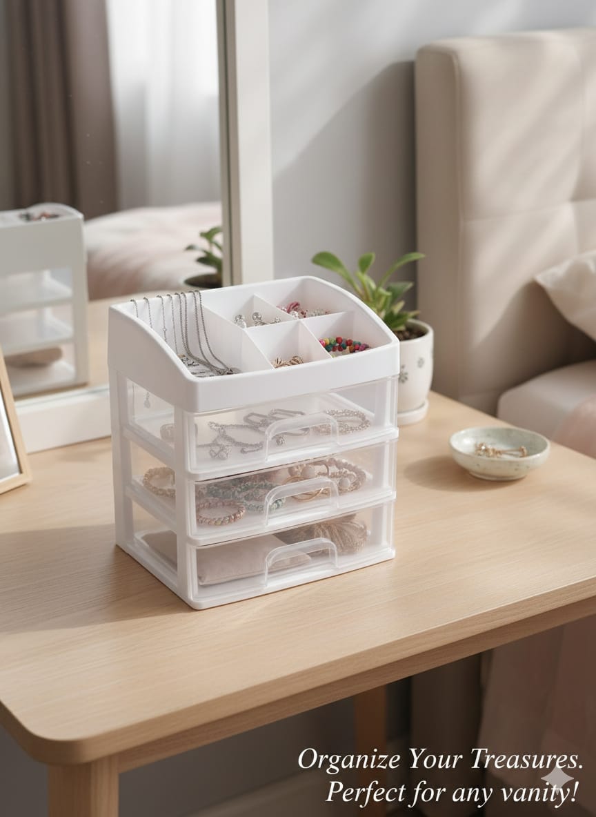 Multi-Purpose Desktop Organizer with Drawers image 3