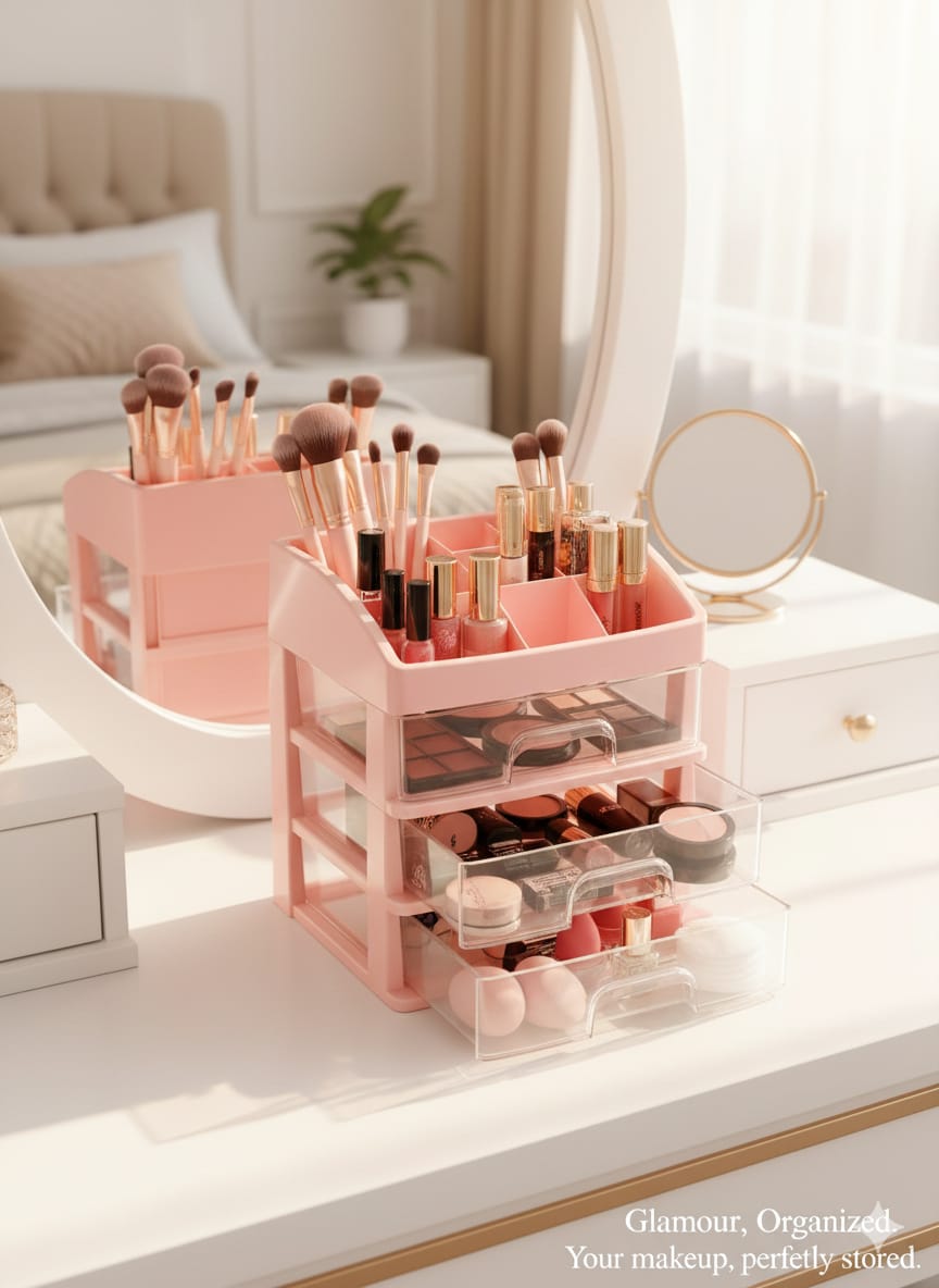 Multi-Purpose Desktop Organizer with Drawers image 4