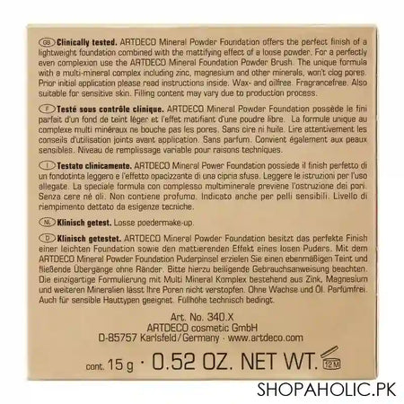 Artdeco Mineral Powder Foundation, 4 Neutral Light Beige - Image 2