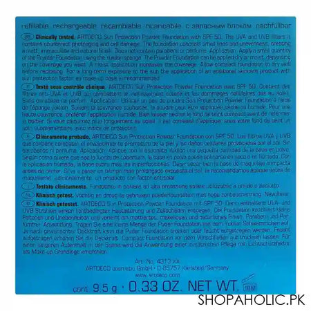 Artdeco Sun Protection Powder Foundation SPF50, 50 Dark Cool Beige - Image 5