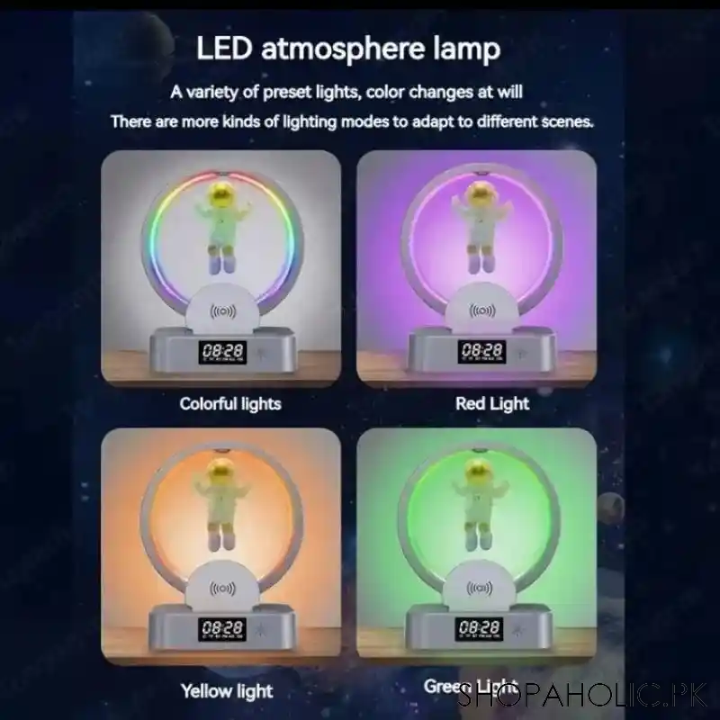 astronaut atmosphere night light with bluetooth speaker image5