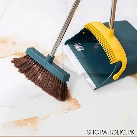 attachable indoor and outdoor broom and dustpan combo set image5