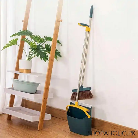 attachable indoor and outdoor broom and dustpan combo set image6