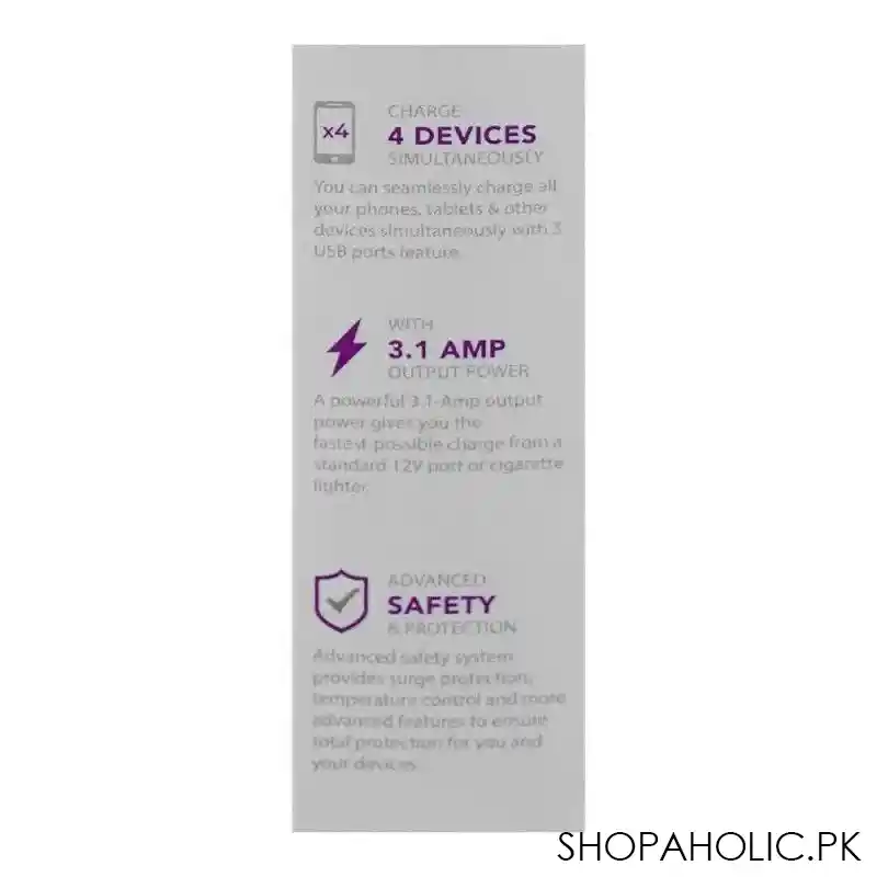 audionic swift 3.1a max output 4 mobile power charger, p 55 image3