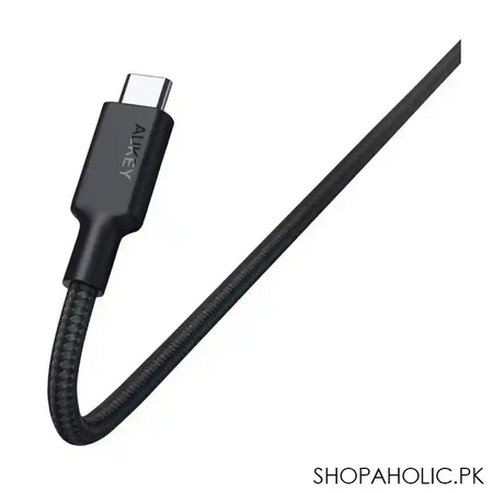 aukey impulse braided pd 100w usb 3.1 gen 2 usb c cable, 1.2m, black, cb cd21 image2