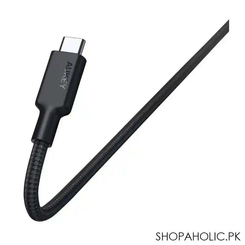 aukey impulse braided pd 100w usb 3.1 gen 2 usb c cable, 1.2m, black, cb cd21 image2
