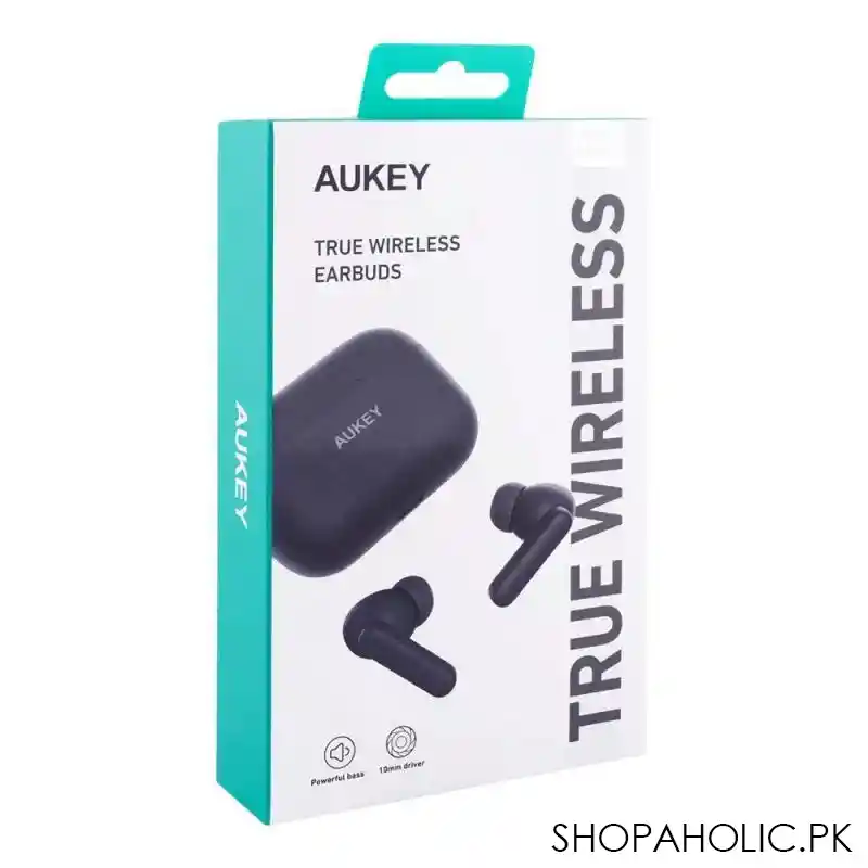 aukey move mini true wireless earbuds, black, ep m1s image2