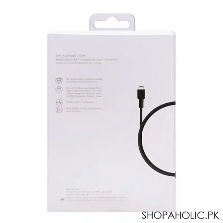 aukey nylon usb c sync & charge iphone cable 1.2m/3.95ft, black, cb cl1 image3