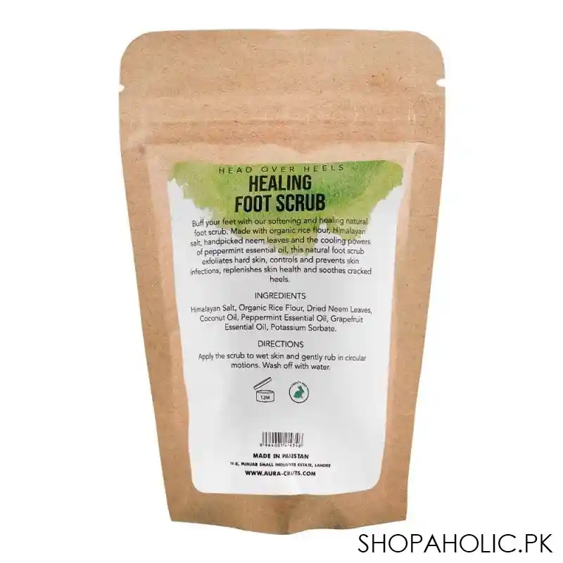 aura head over heels healing foot scrub, 75g image2