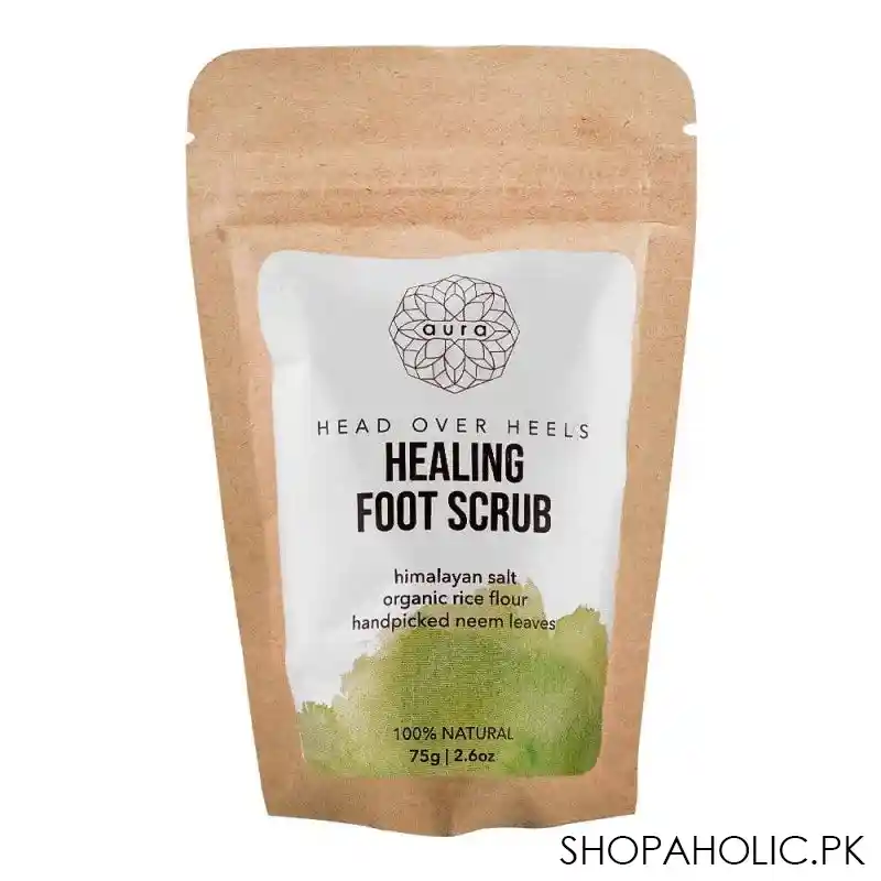 aura head over heels healing foot scrub, 75g main image