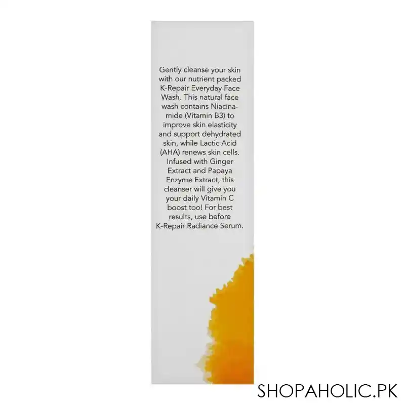 aura k repair everyday face wash, 100% natural, 120ml image2