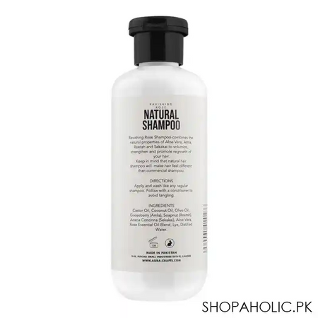 aura ravishing rose natural shampoo, for fine + thin hair, 250ml image2